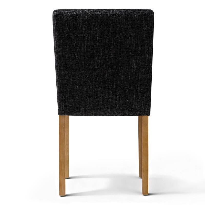 Linen Upholstered Solid Wood Dining Chair (Set of 2)