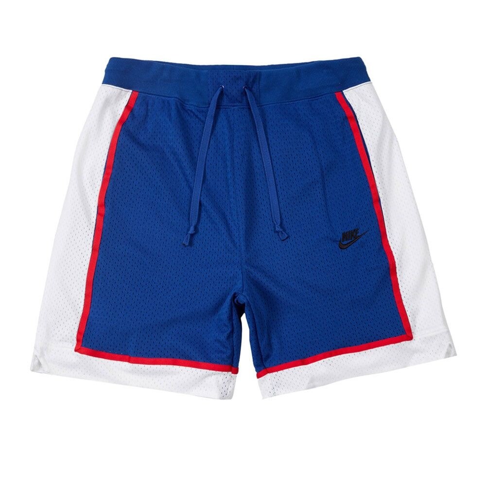 blue red and white nike shorts