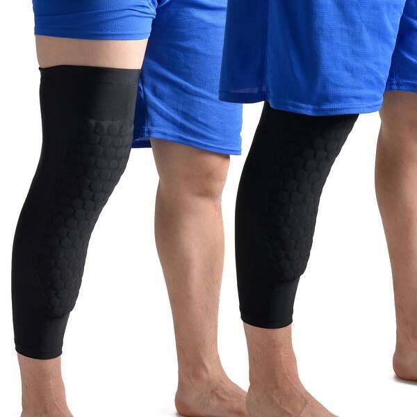 Shop Agptek Knee Pad Honeycomb Crashproof Basketball Leg Knee Long Sleeve Protective Pad Black S Overstock 18730641