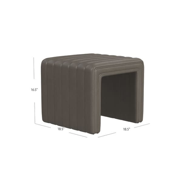 dimension image slide 6 of 12, HomePop Modern Channel Ottoman