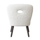 preview thumbnail 7 of 6, BELLEZE Modern Sherpa Accent Chair with Solid Wood Legs - White