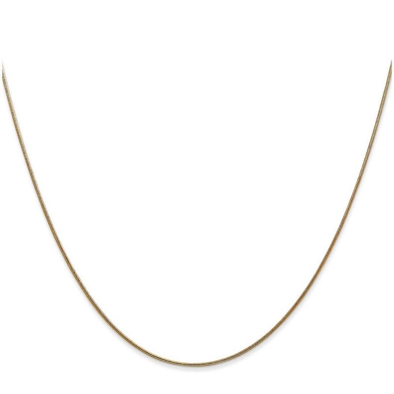 Curata Italian 14k Yellow Gold 0.8mm Snake Chain Necklace (Lobster) Options: 16 18 20
