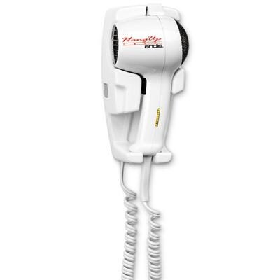 Andis 33495 White 1600-Watt Wall Mounted Hangup Hair Dryer With Night Light