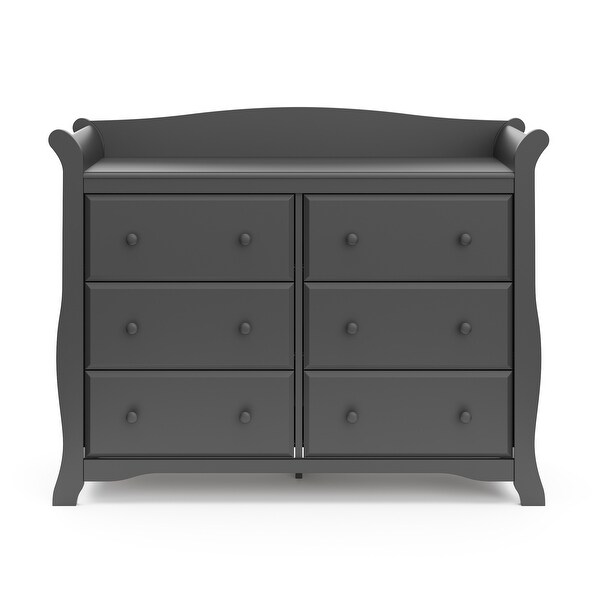 storkcraft avalon 6 drawer dresser white