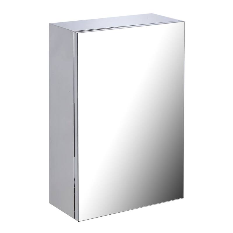 Medicine Cabinets 21 3/4" x 13 3/4" Stainless Steel Cabinet with Mirror and Hardware Opens Left to Right Renovators Supply