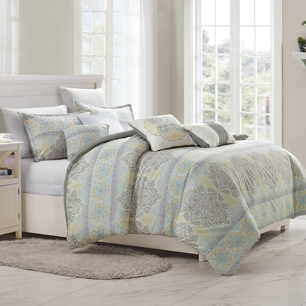 Porch & Den Indiece Luxury 7 Piece Comforter Set - Overstock - 32913592