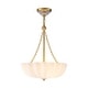 preview thumbnail 9 of 14, Chic Modern 3-Light Shell Scalloped Glass Chandelier For Dining Room - 15.7 in