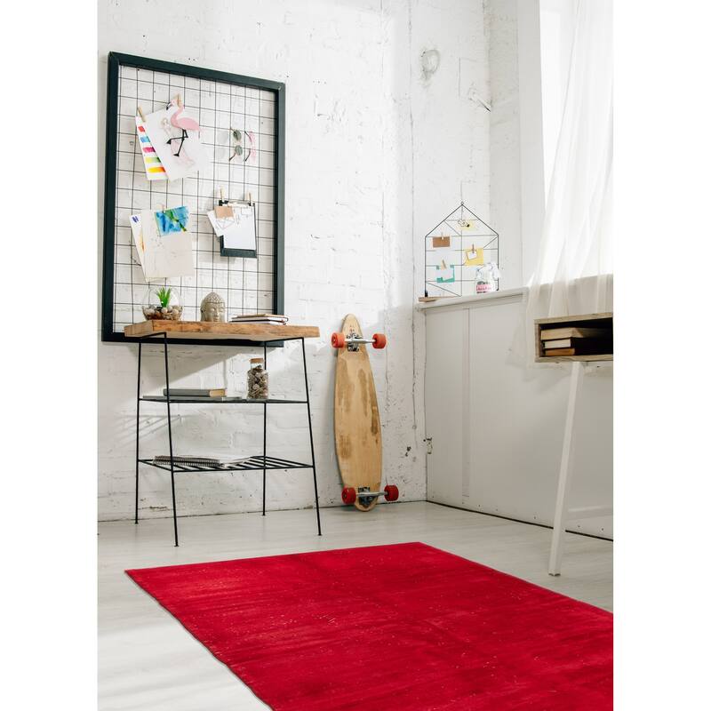 ECARPETGALLERY Hand-knotted Color Transition Red Wool Rug - 5'5 x 8'10