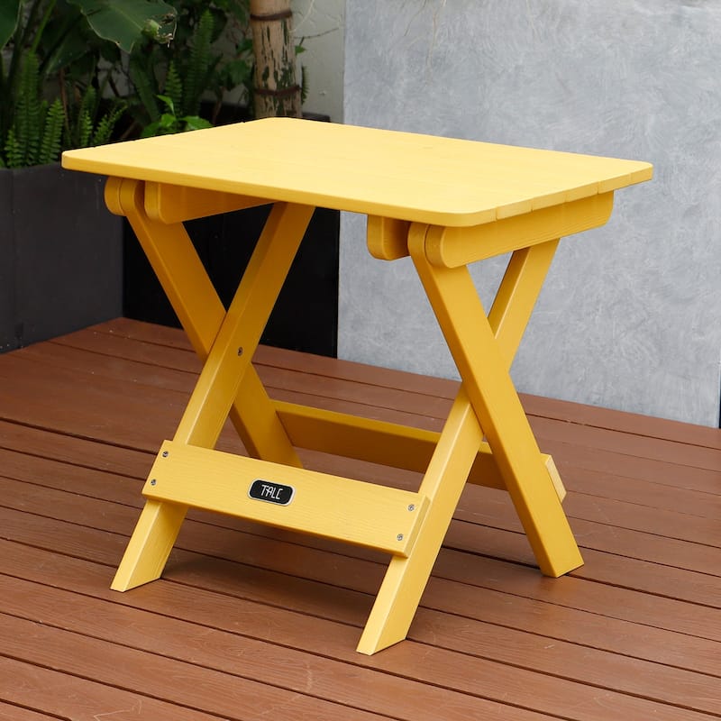 Outdoor Portable Folding Square Table with Fade-Resistant Material