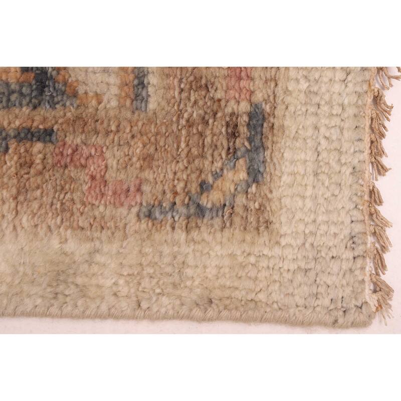 ECARPETGALLERY Hand-knotted Modern Oushak Ivory Wool Rug - 9'0 x 12'0