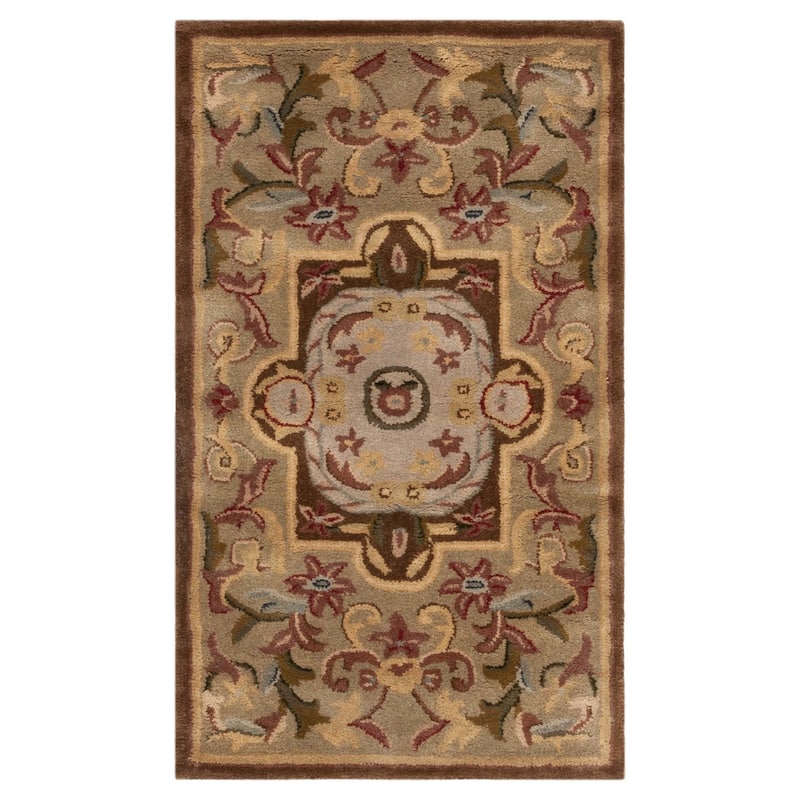SAFAVIEH Handmade Classic Nidhi Traditional Oriental Wool Rug - 2'3" x 4' - Black/Beige