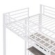 preview thumbnail 4 of 10, White Twin Size Loft Bed, Multifunctional Metal Storage Bed with Desk and Whiteboard, Shelves, Ladder, Space-Saving Bed Frame