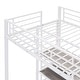 preview thumbnail 10 of 10, White Twin Size Metal Loft Bed with Desk, Whiteboard, Shelves, and Ladder