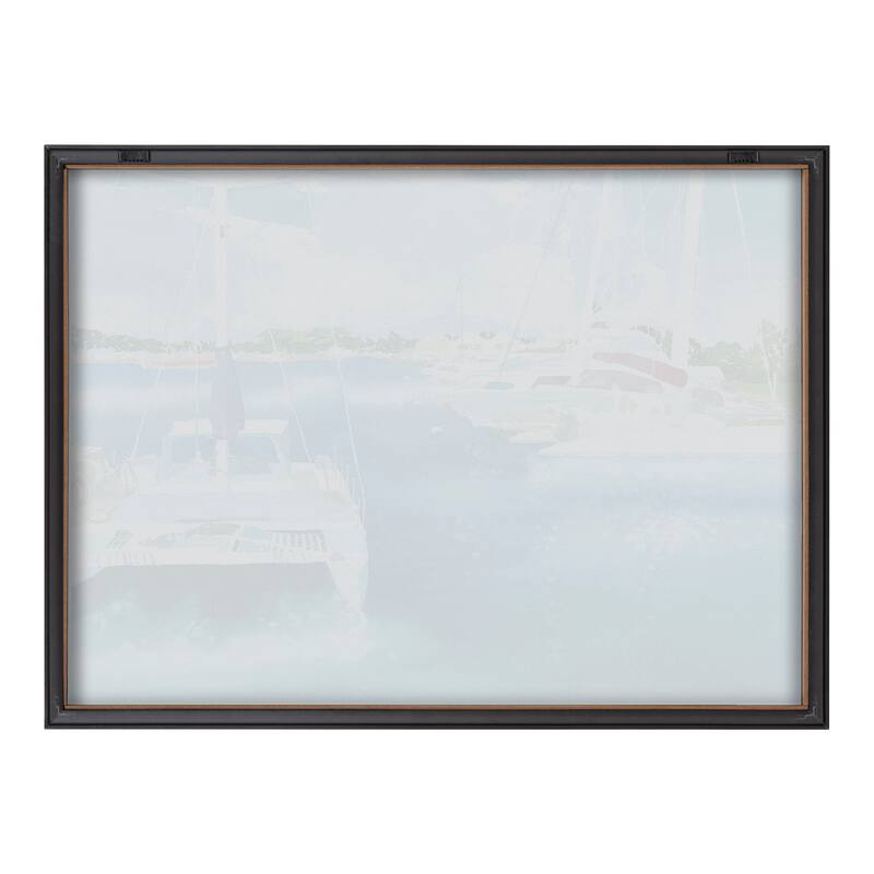 Kate and Laurel Blake Sailing Framed Printed Glass by Janet Meinke-Lau
