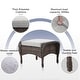 preview thumbnail 24 of 34, Outdoor Patio Ottoman with Seat Cushion