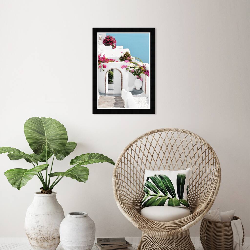 Wynwood Studio Prints Architecture and Buildings Mykonos Door II White and Modern & Contemporary Wall Art Canvas Print