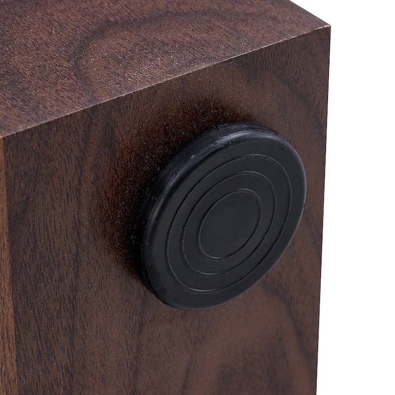 Roomfitters Cube MDF Coffee Table with Walnut Grain Finish, 12"x12"x20" Stylish Accent Table for Versatile Spaces
