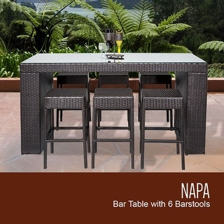 Napa Bar Table Set With Backless Barstools 7 Piece