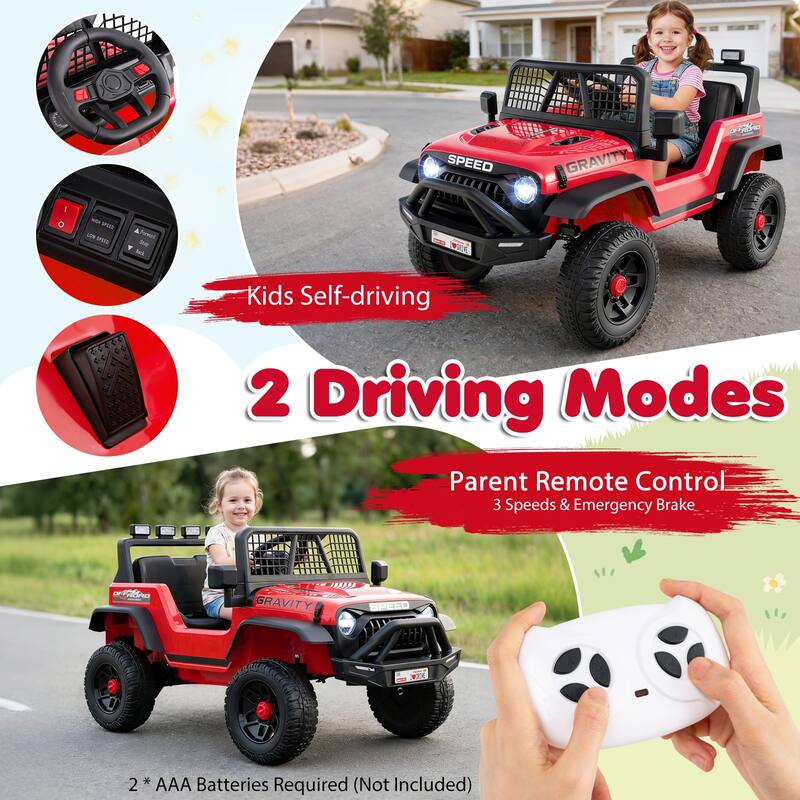 Gymax 24V Ride On Car for Kids Battery Powered Electric Vehicle w/