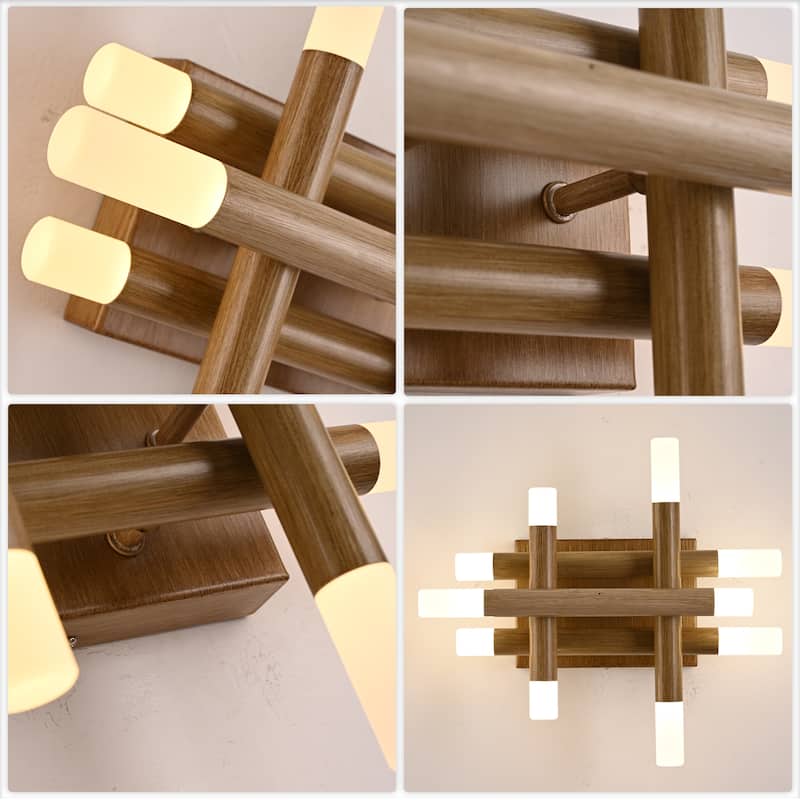 Bella Depot Wall Light Farmhouse Dimmable LED Sconce with Remote 13" x12"