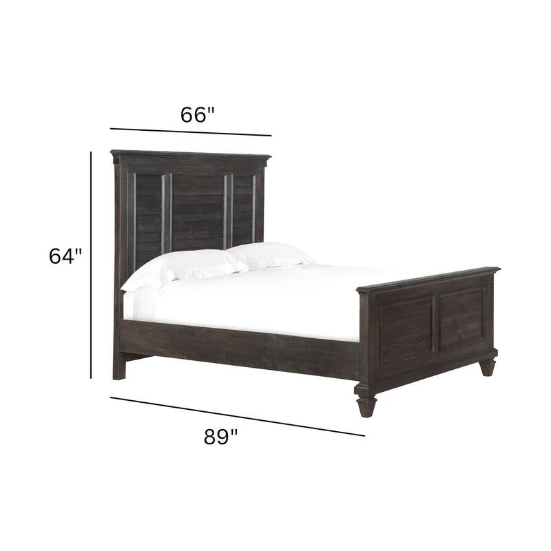 Magnussen Home Calistoga Weathered Charcoal Shutter Panel Bed