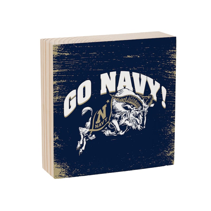 US Naval Academy Wooden Tabletop Mantel Shelf Sign