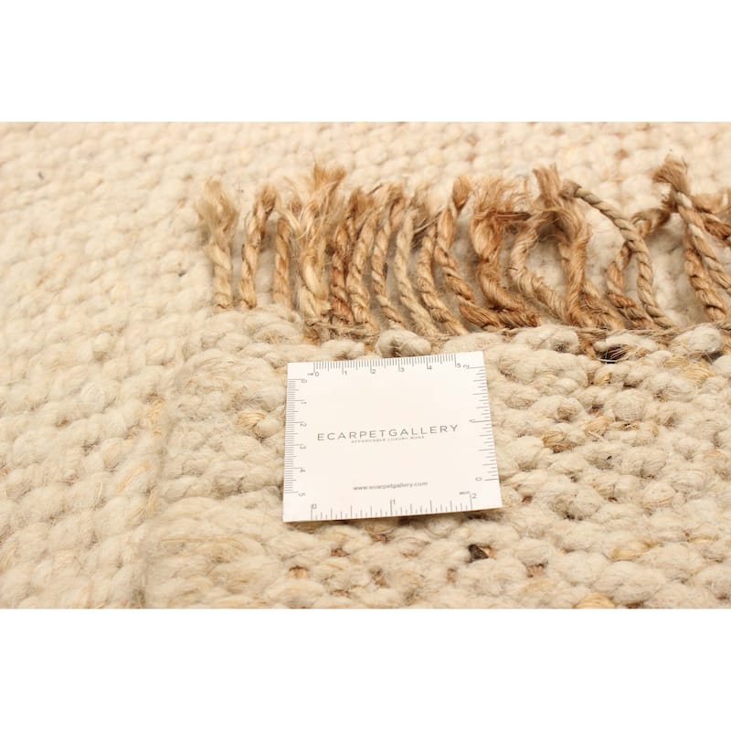 ECARPETGALLERY Flat-Weave Palas Denizli Cream Kilim - 4'11 x 7'3