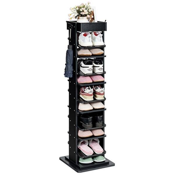 Shop Black Friday Deals On Rotated Shoe Rack 9 Tier Wooden Shoe Organizer Overstock 31865608