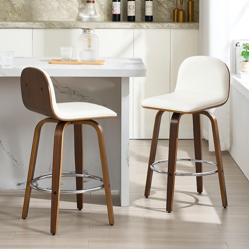 Upholstered Wood Swivel Bar Stools/ Counter Stool