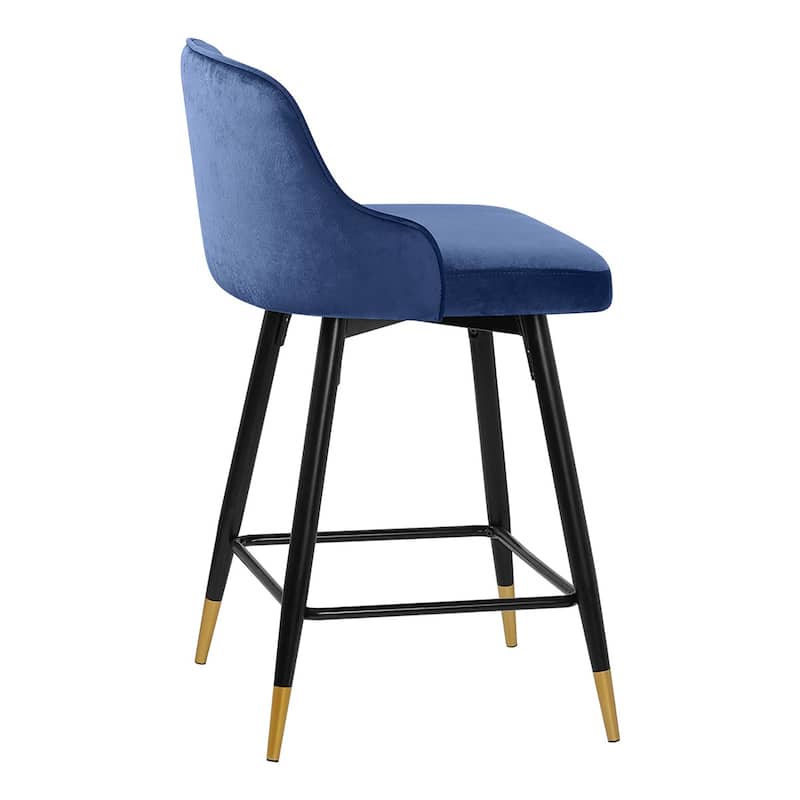 Modern Velvet Upholstered Swivel Counter/ Bar Stools Set of 2/4