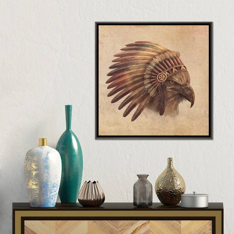 iCanvas "Eagle Chief 2" by Terry Fan Framed