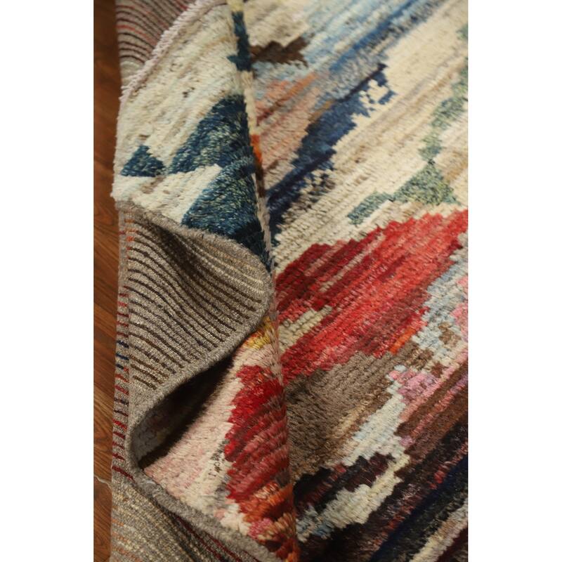 Moroccan Oriental Rug Hand-Knotted Tribal Wool Carpet - 4'1" x 6'0"