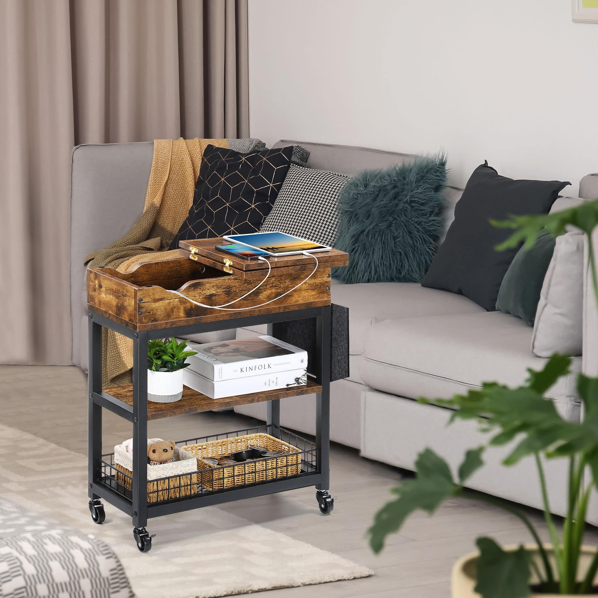 End Table with Charging Station Storage Bag - Bed Bath & Beyond - 36867284