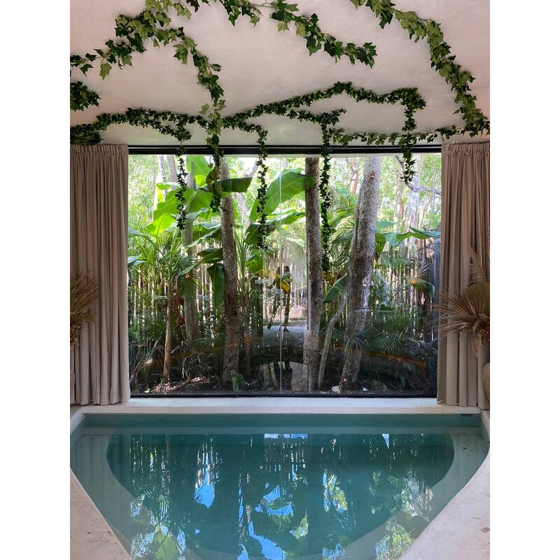 70" Faux Ivy Garland for Outdoor and Indoor Use 2 Pieces - Green - N/A