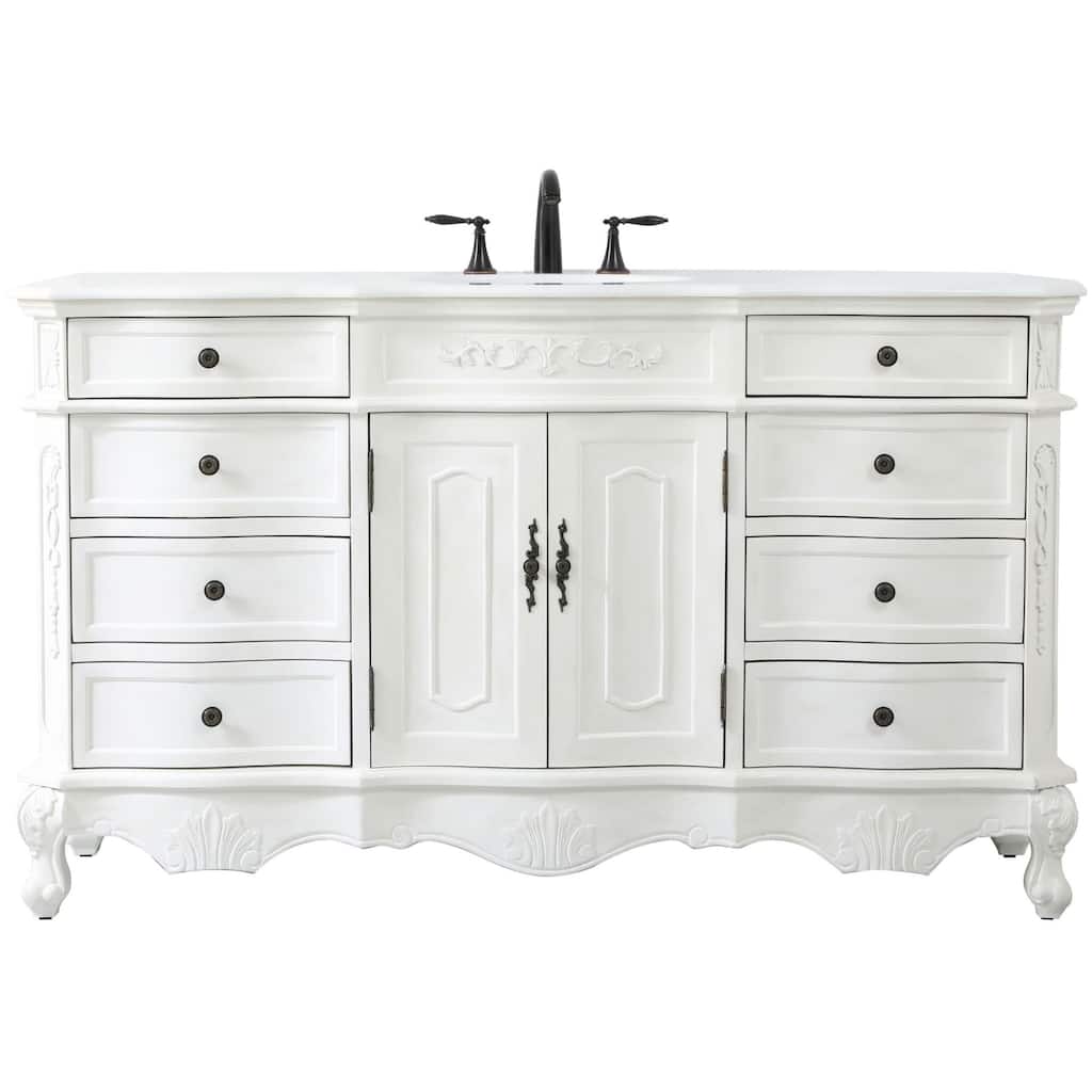 Elegant Lighting VF10160-VW Danville 60" Free Standing Single Basin