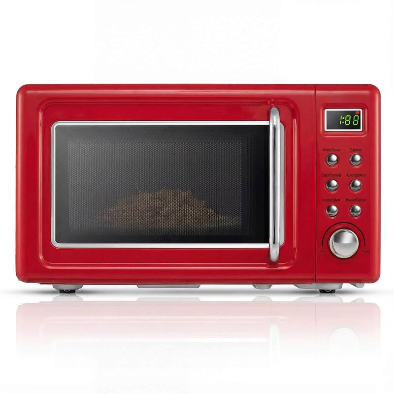 Costway 0.7Cu.ft Retro Countertop Microwave Oven 700W LED Display - See details