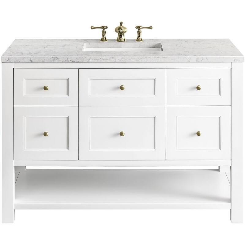 James Martin Vanities 330-V48-FEJP Breckenridge 48" Free Standing - Bright White