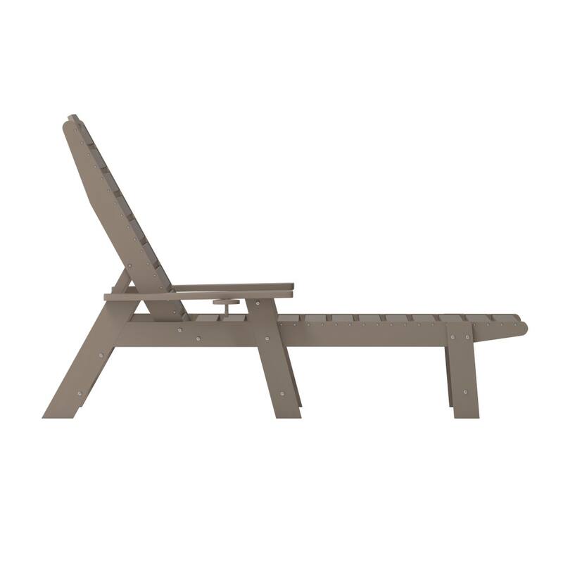 3pc Commercial Indoor/Outdoor Adirondack Set with 2 Loungers, Side Table