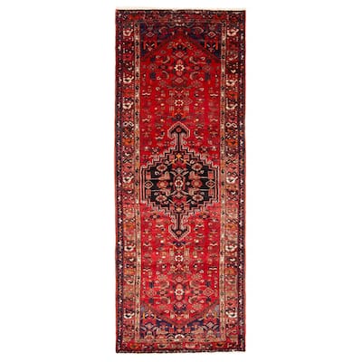 ECARPETGALLERY Hand-knotted Andelz Red Wool Rug - 3'8 x 9'7