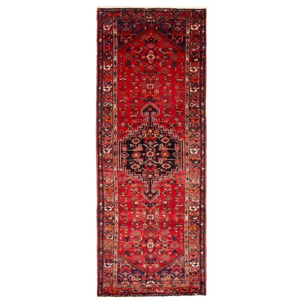 ECARPETGALLERY Hand-knotted Andelz Red Wool Rug - 3'8 x 9'7