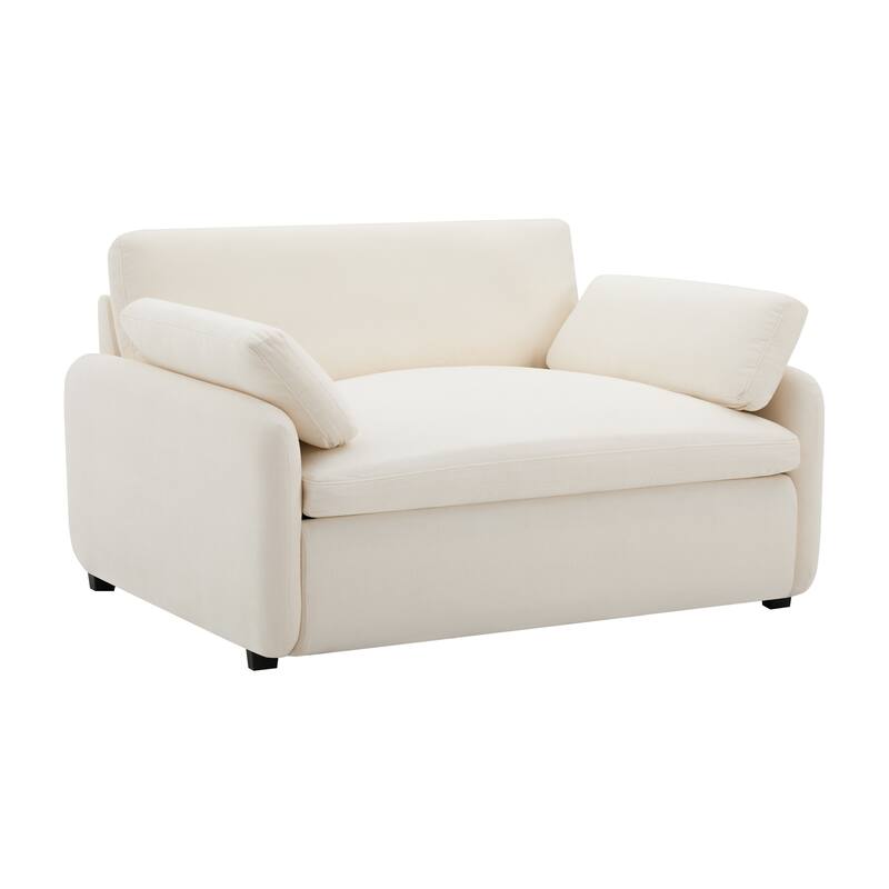 Chenille Single Sofa Chair,Wide And Deep Seat Accent Chair,Upholstered Armchair,Color Blocking Couch Lounge With Pillows
