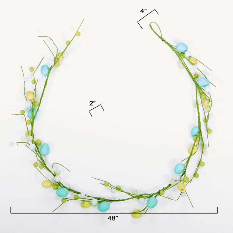 48" Artificial Easter Eggs and Berries Garland