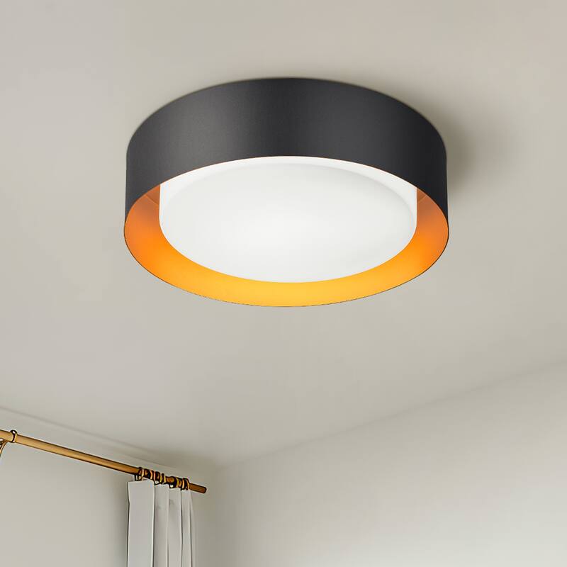 11 Inch/14 Inch / 20 Inch LED Flush Mount Ceiling Light with Frosted Glass Shade