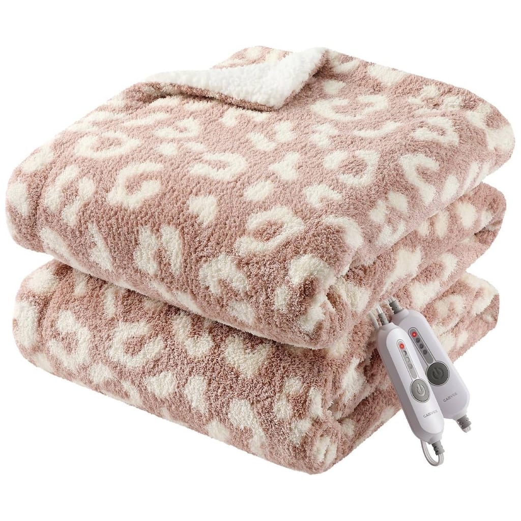 90"x100" Sherpa Machine Washable Electric Blanket Heated Throw