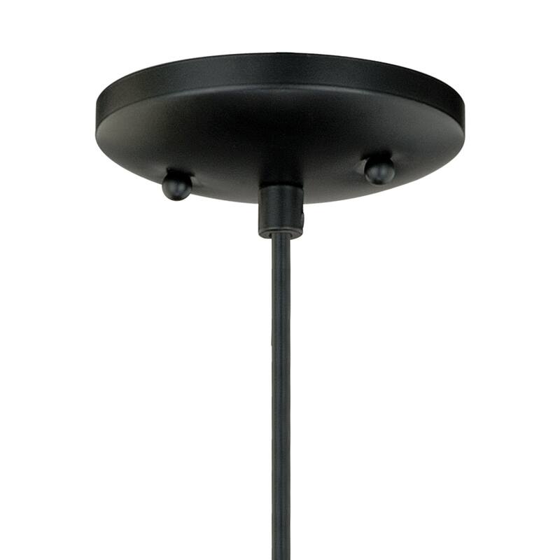 Milano Black Mini Pendant Ceiling Light Amber Fire Glass - 4.75-in W x 9.75-in H x 4.75-in D - 4.75-in W x 9.75-in H x 4.75-in D