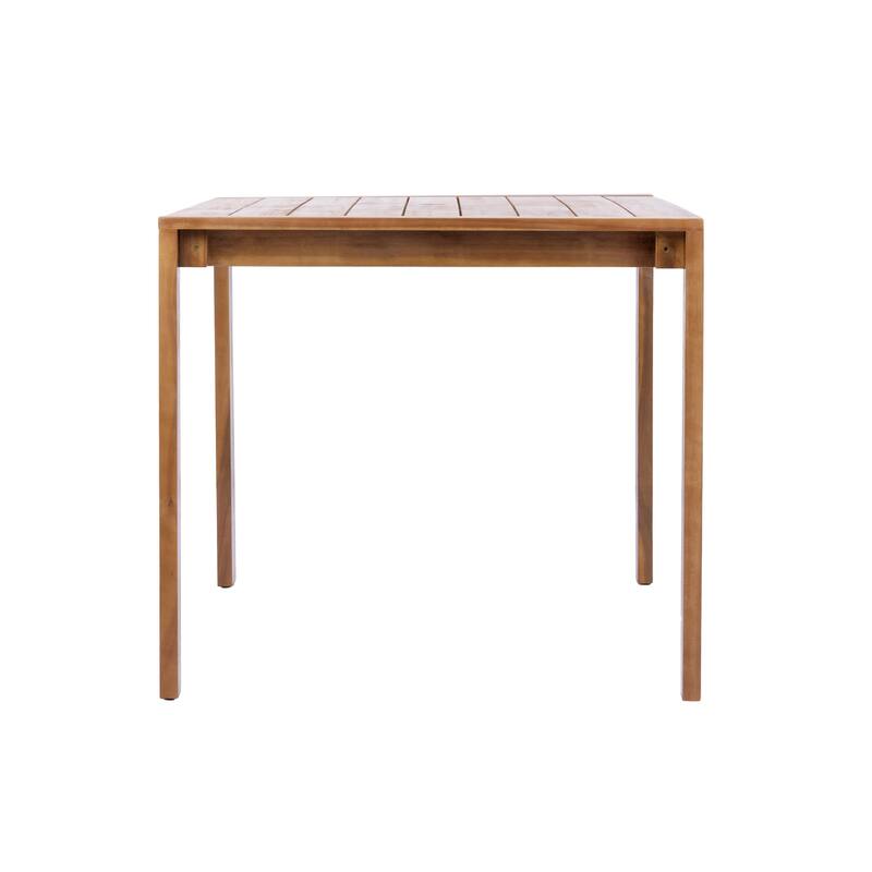 Christopher Knight Home - Orla Outdoor Acacia Wood Dining Set with Woven Rope Side Chairs & Rectangular Slat Table