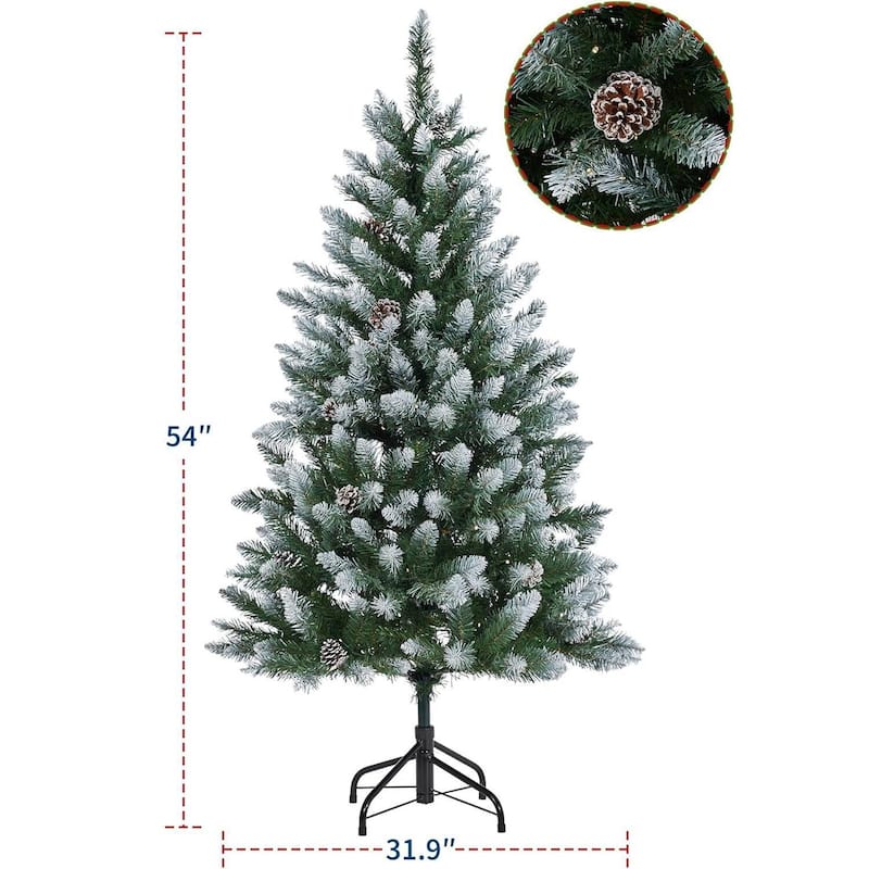 Metal Base Artificial Christmas Tree for Home, Office, Party, Holiday Decor - N/A