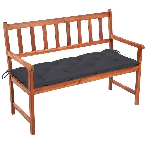 slide 2 of 10, vidaXL Patio Bench with Cushion 47.2" Solid Acacia Wood
