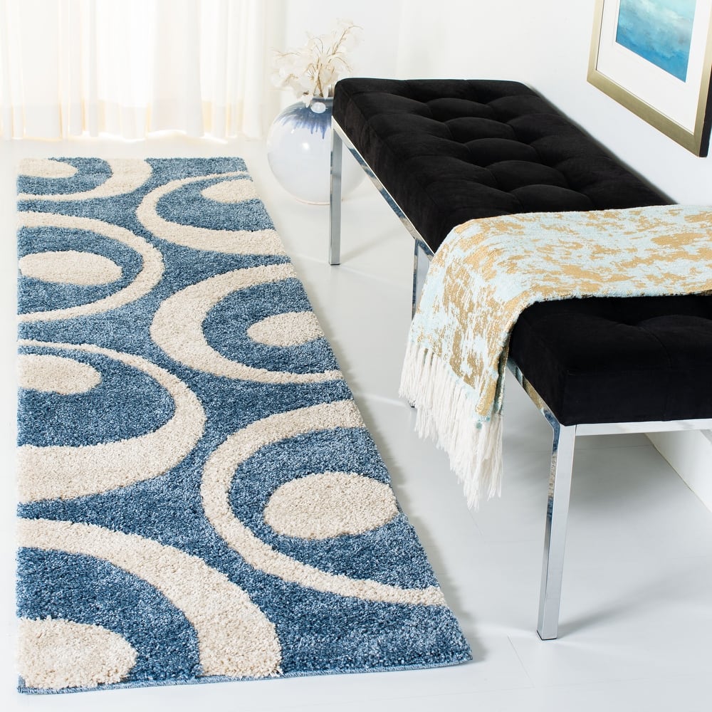 SAFAVIEH Florida Shag Rositha Abstract 1.2-inch Thick Rug