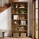 preview thumbnail 2 of 9, Large Bookcases,7-Tier Wood Bookshelf Freestanding Sheling Units